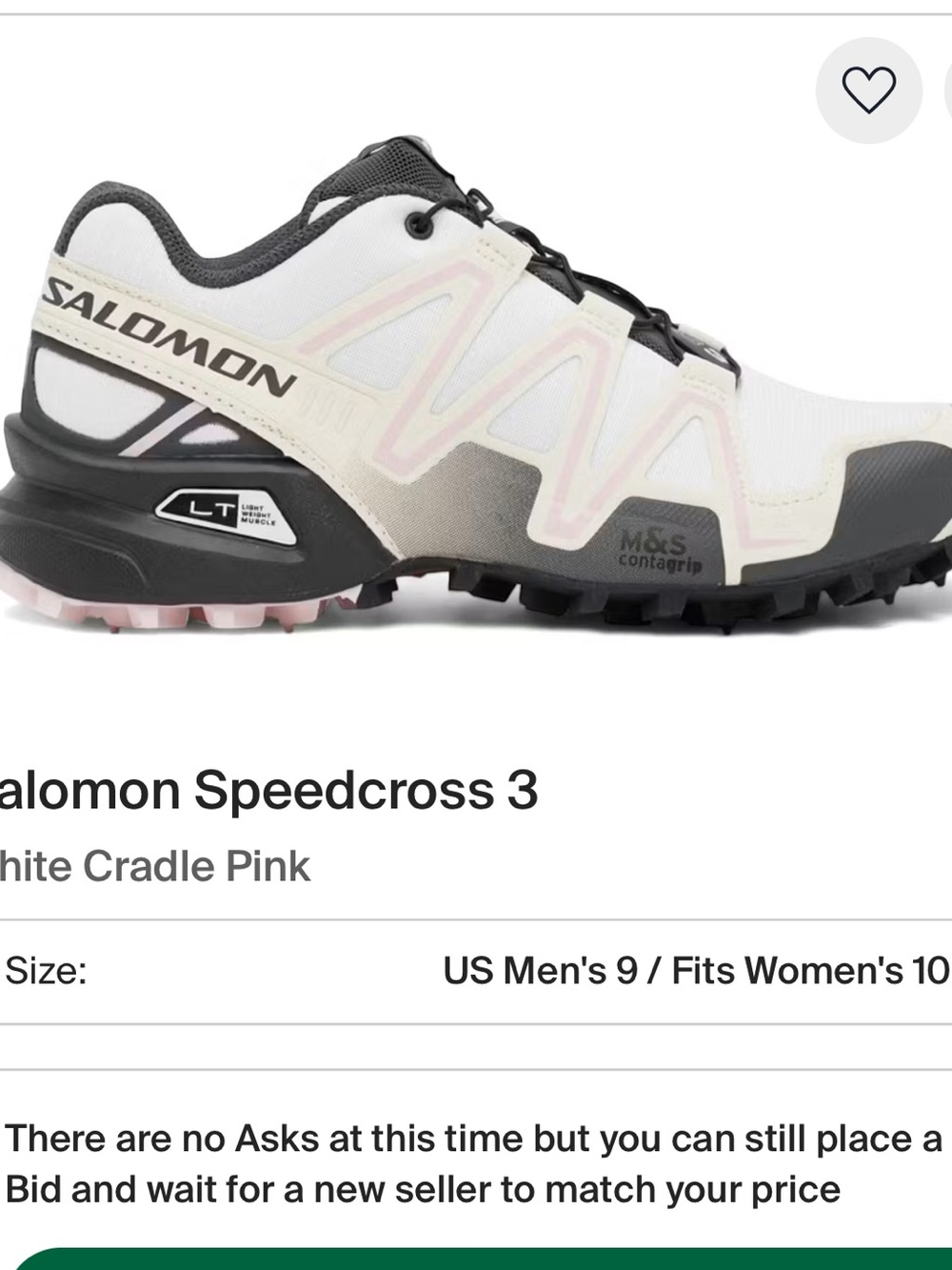 Salomon Speed Cross 3 White Cradle Pink